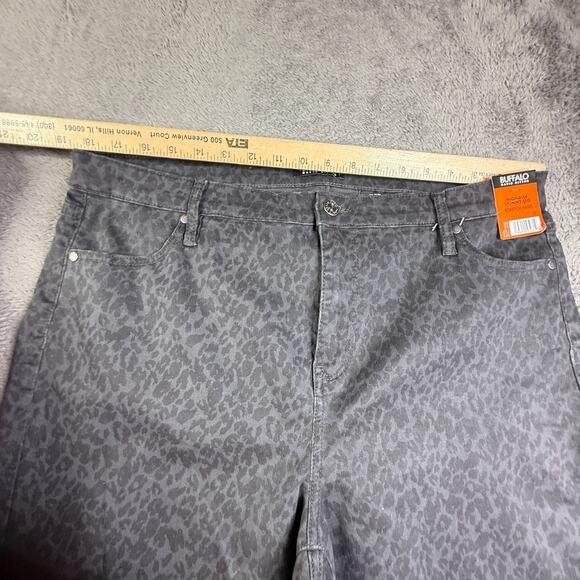 Buffalo David Bitton High-Rise Skinny Jeans NEW Gray Leopard Hanna Sz 16 36x29 - Picture 9 of 9
